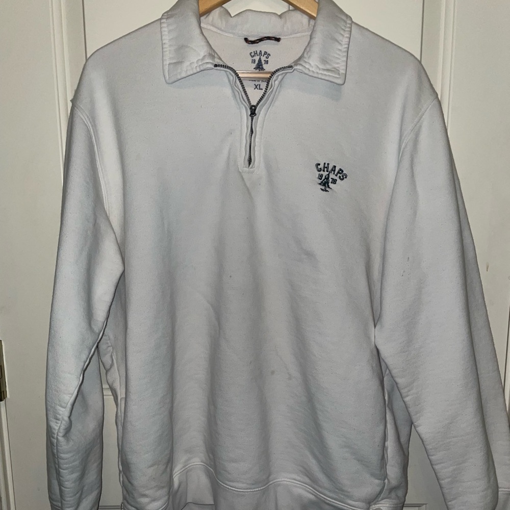 Chaps XL Long Sleeve Quarter Zip  Sweater